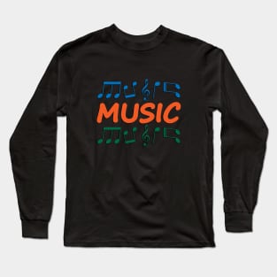 Music logo design Long Sleeve T-Shirt